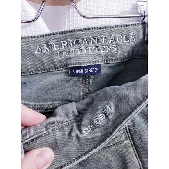 American Eagle Jegging Twill X Green Jeans Women's size 4 Regular - Picture 6 of 6
